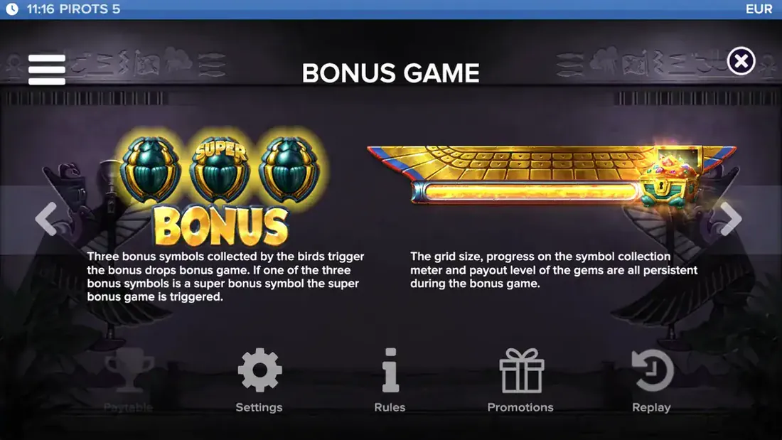Mode bonus de Pirots 5