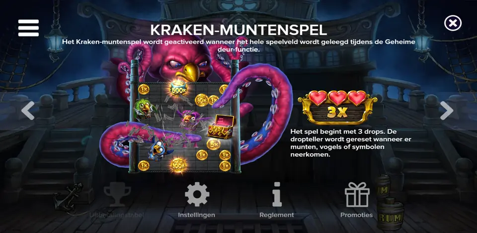 Harpons et ancre dans Pirots 5 The Kraken