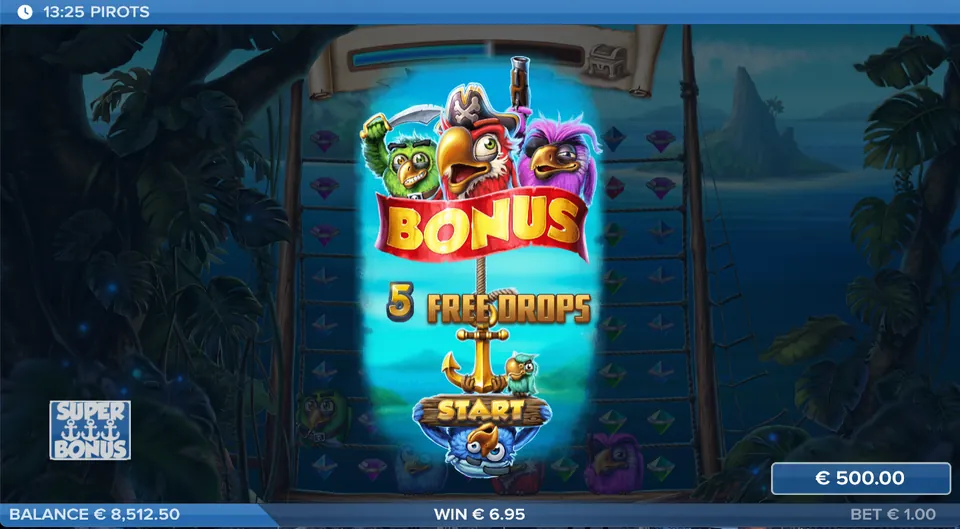 Le bonus de Pirots démarre avec 5 free drops